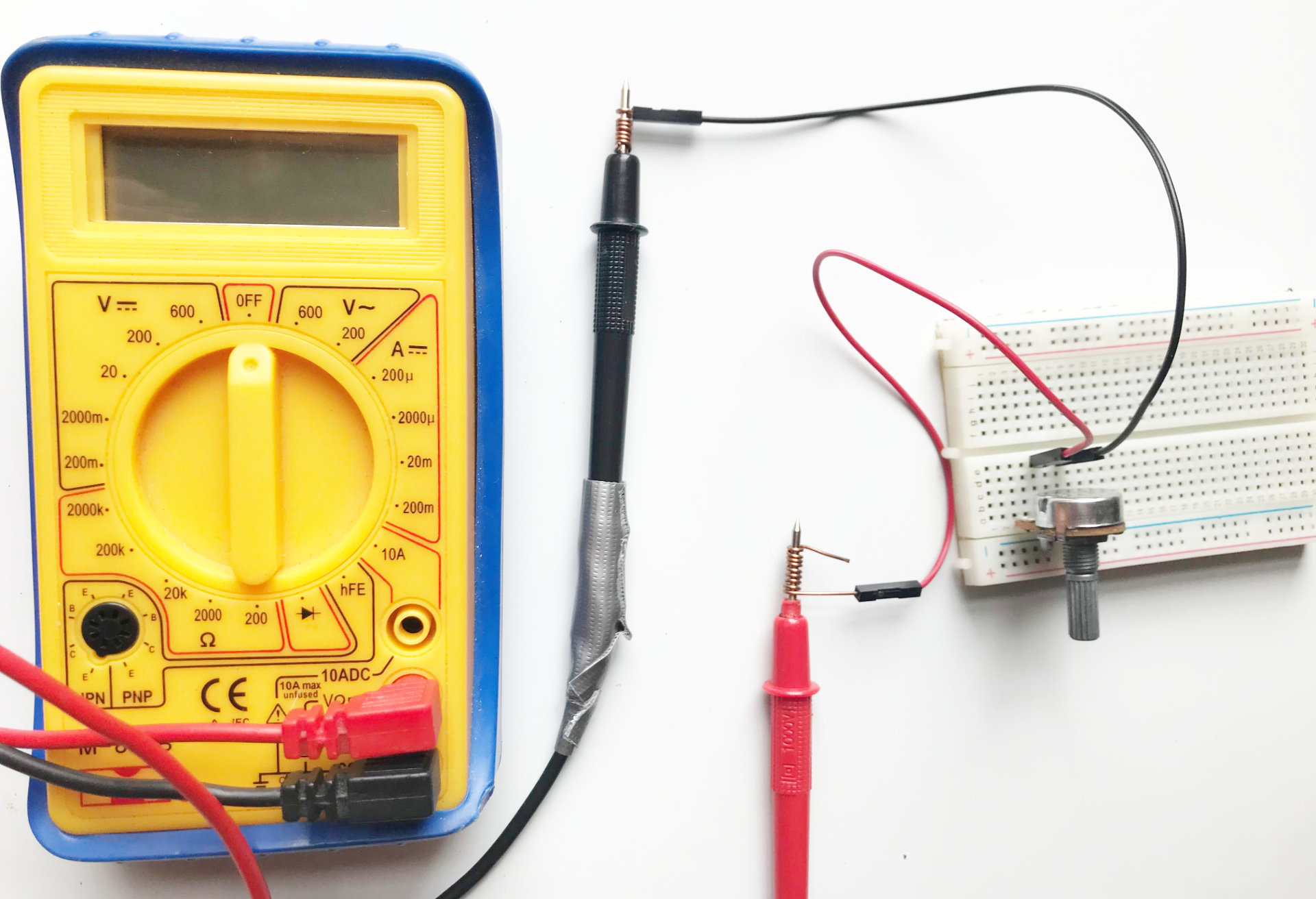 multimeter breadboard