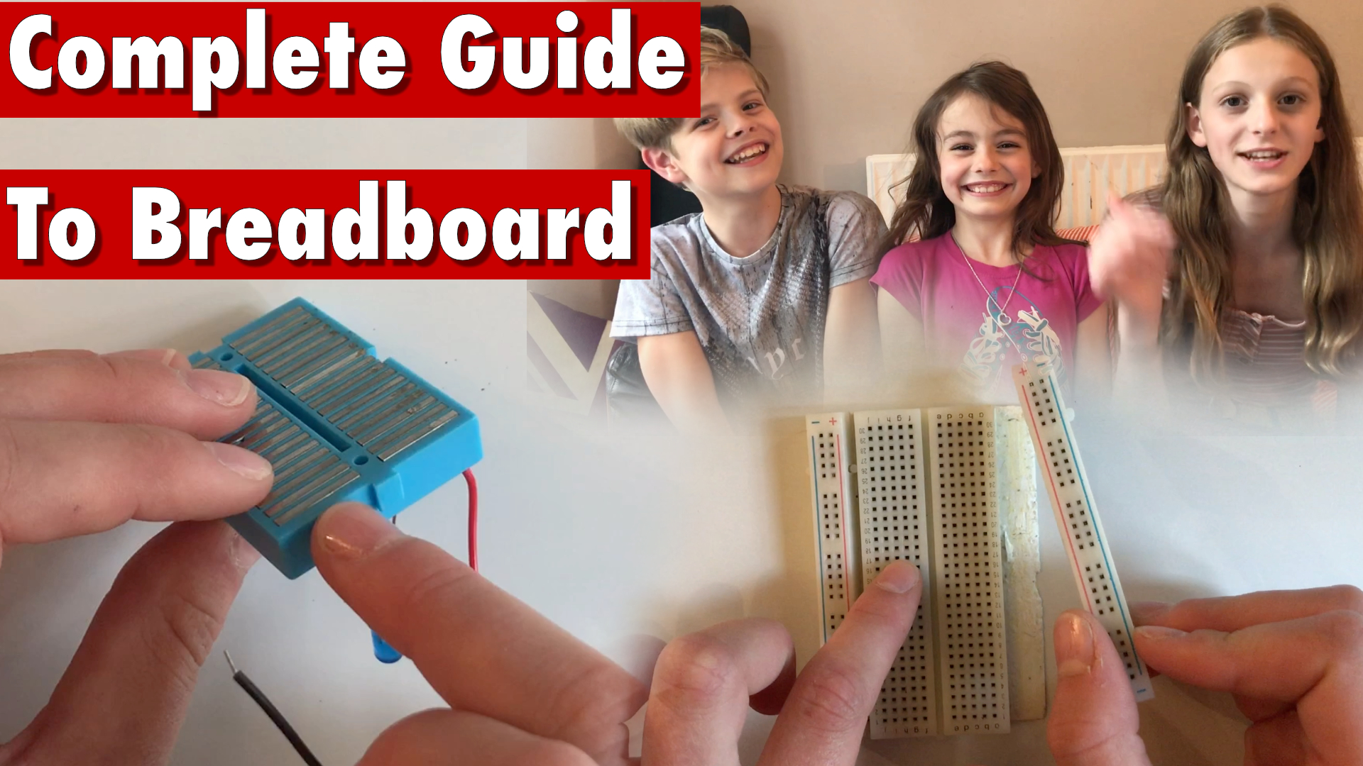 kids with breadboard