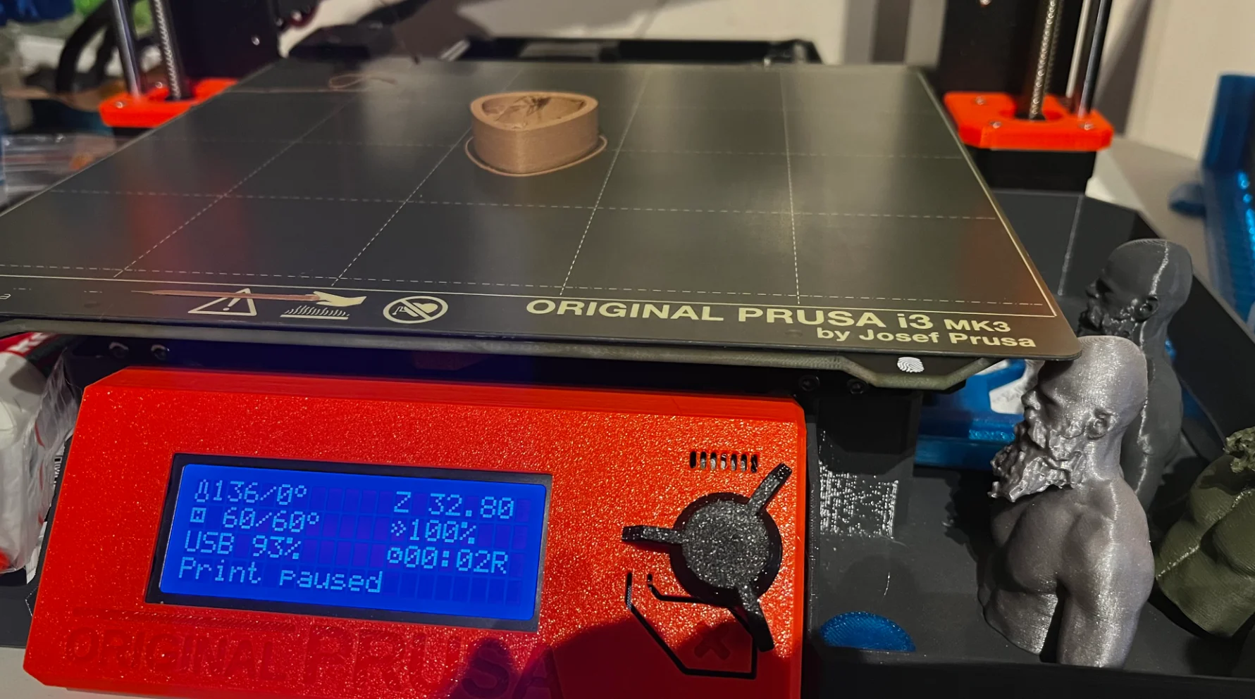 prusa 3d print paused