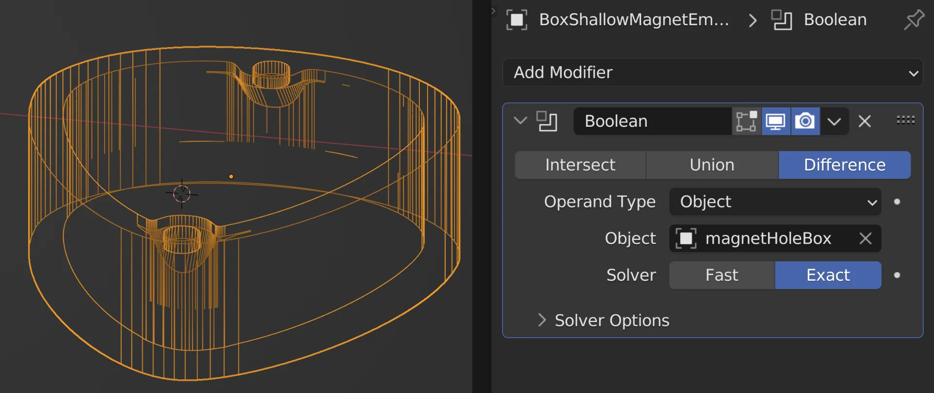 guitar pick holder blender 3d wireframe and boolean
