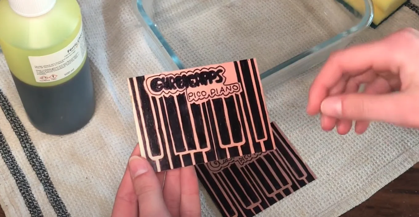 pico pino sharpy desgin on copper plate circuit board