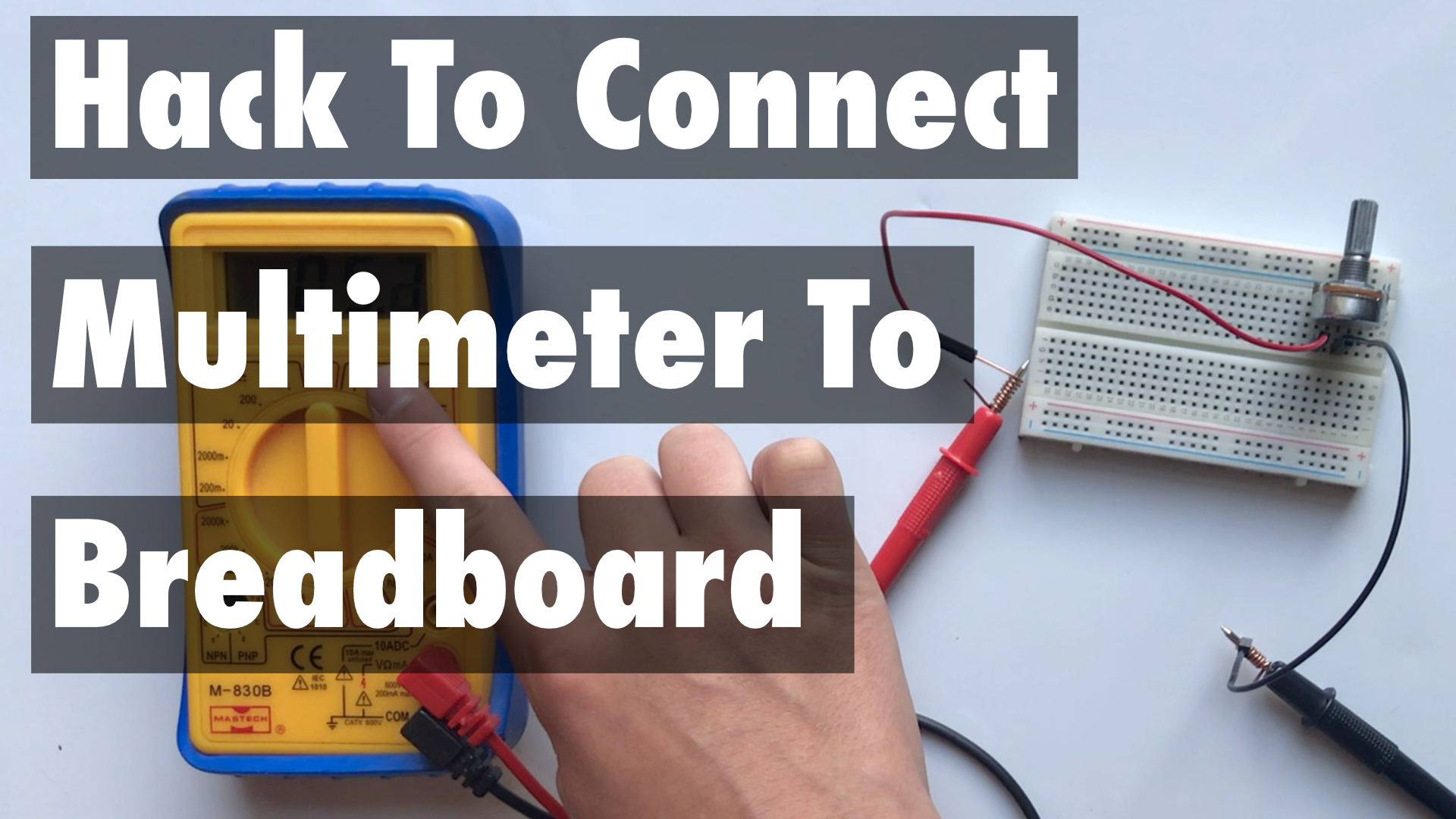 breadboard and multimeter