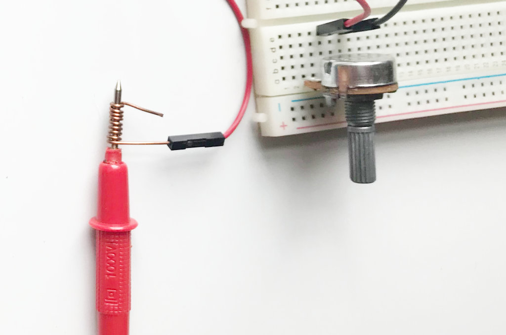 multimeter breadboard close up
