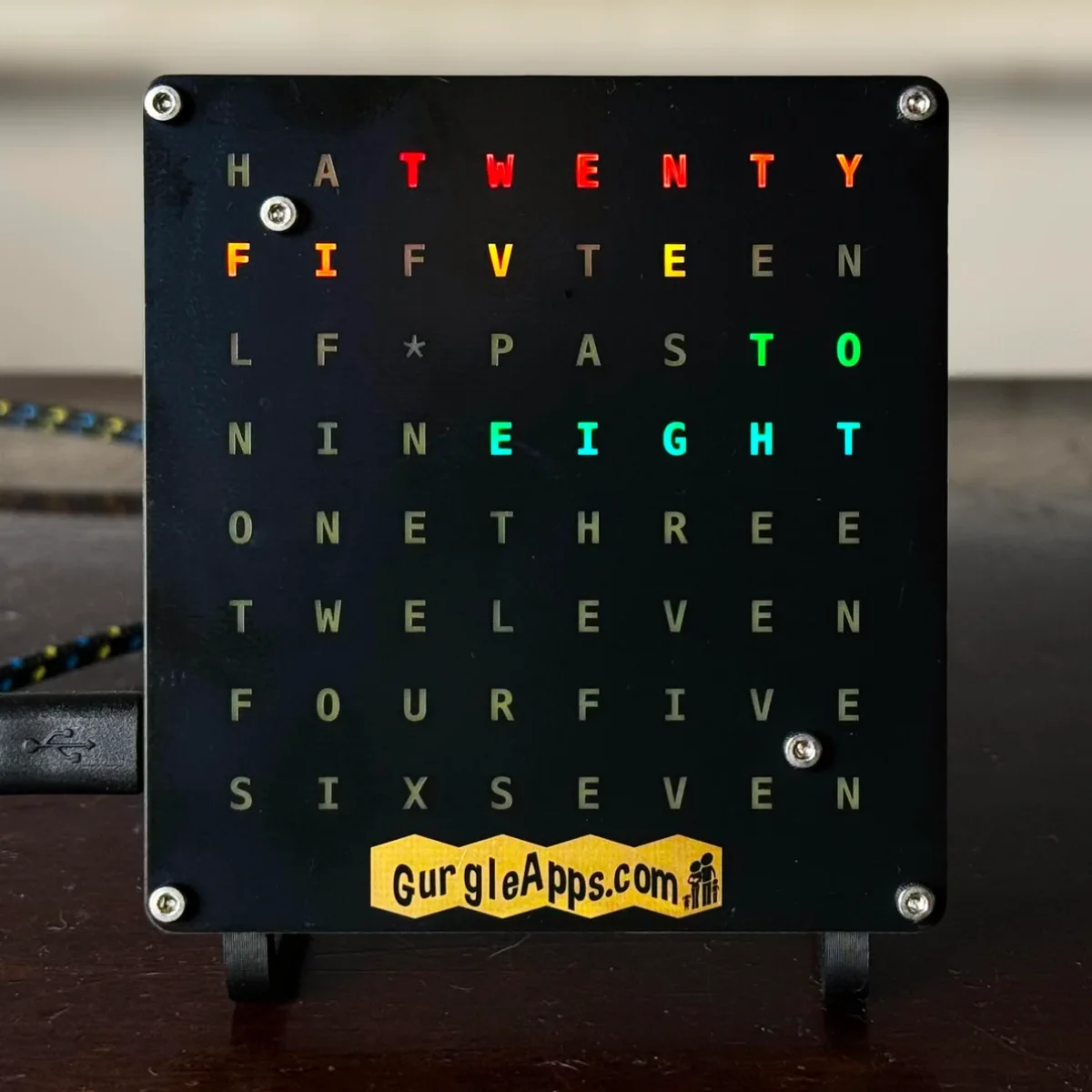 RGB Word Clock Kit – WiFi Operated