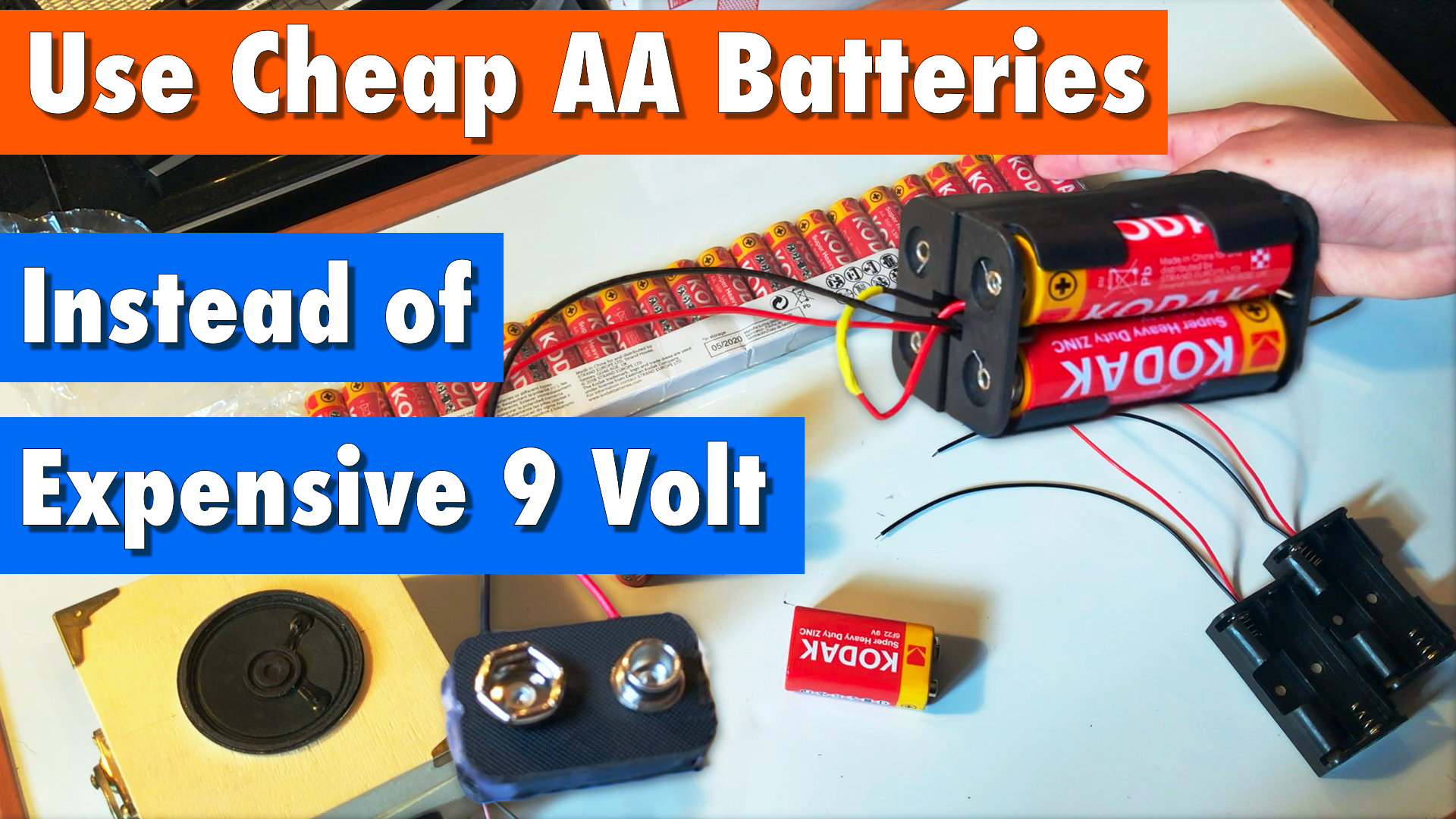 cheap aa batteries instead of 9volt