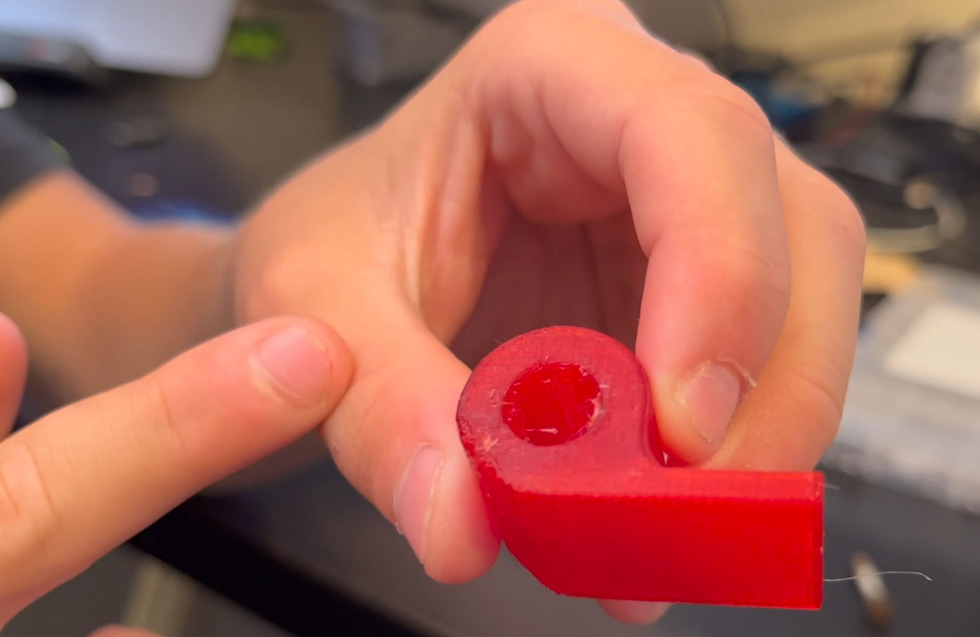 red petg 3d printed part