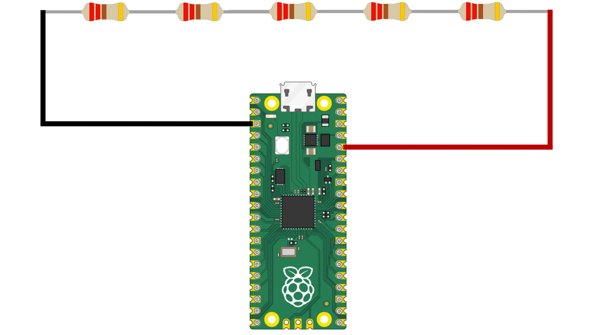 pico piano resistor string