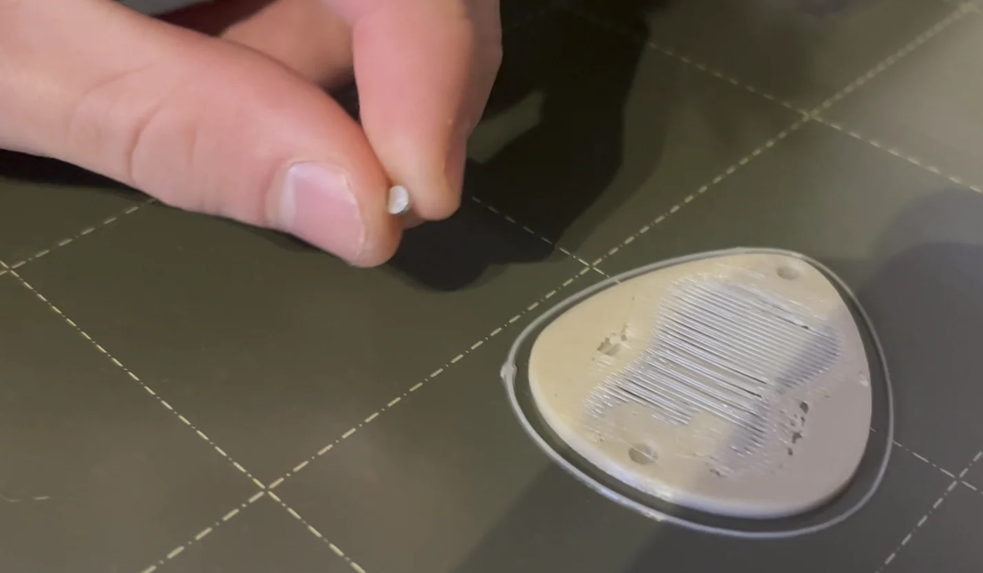 gaps in 3d print before magnets placed